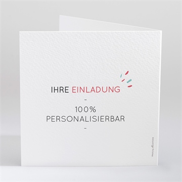 Geburtstagseinladung blanco - 13,5x13,5cm (n451153) - vue 3