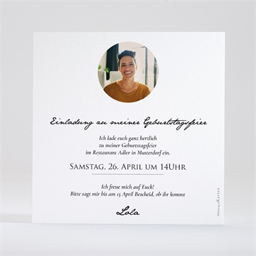 Geburtstagseinladung pure eleganz - vue 2