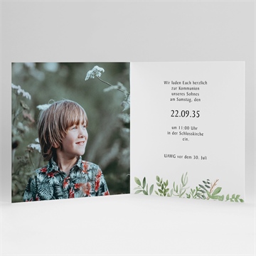 Einladung Kommunion pflanzenillustration -saatpap. - vue 3