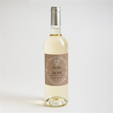 Flaschenetikett Taufe taufe in kraftpapier - vue 2