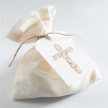 Geschenkanhänger Taufe blumenmosaik - vue 2