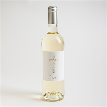 Flaschenetikett Taufe blumenmosaik - vue 2