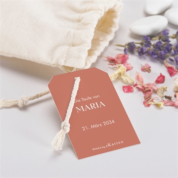 Geschenkbeutel Taufe blumenmosaik - vue 2