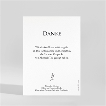 Trauerdanksagung dankbarkeit - vue 2
