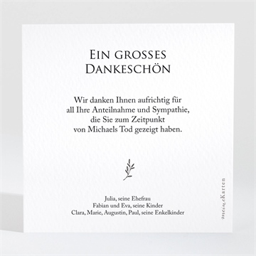 Trauerdanksagung dankbarkeit - quadrat - vue 2