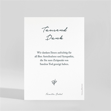 Trauerdanksagung stille hommage - vue 2