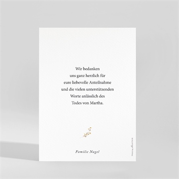 Trauerdanksagung aquarellblumen - vue 2