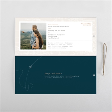 Hochzeitseinladung hochzeitsreise - quer - vue 4