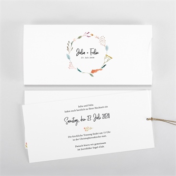 Hochzeitseinladung landkunst - quer - vue 3