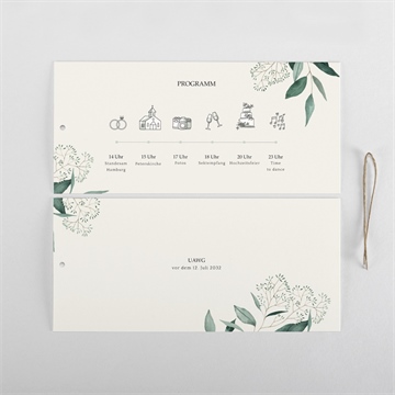 Hochzeitseinladung intime blätterwelt - quer - vue 5