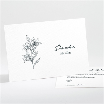 Trauerdanksagung stille hommage - querformat