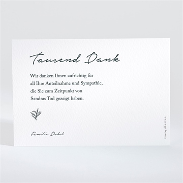 Trauerdanksagung stille hommage - querformat - vue 2