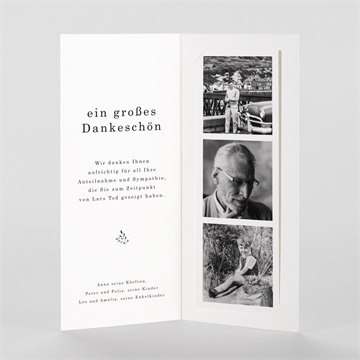 Trauerdanksagung filigraner blätterkanz - vue 2