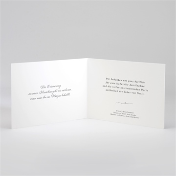 Trauerdanksagung schöne erinnerung - klappkarte - Vue 2