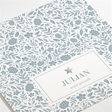 Einladung Taufe heilige taufe - silber - vue 3