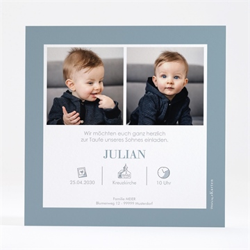 Einladung Taufe heilige taufe - silber - vue 4