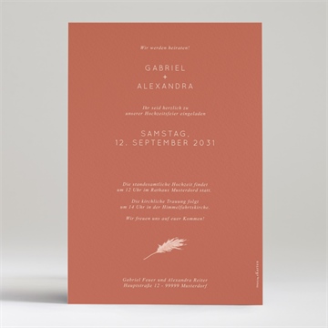 Hochzeitseinladung pampasgras - vue 2