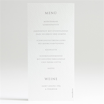 Menükarte Hochzeit lovestory - vue 2
