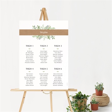 Sitzplan Hochzeit blätterschmuck - vue 2