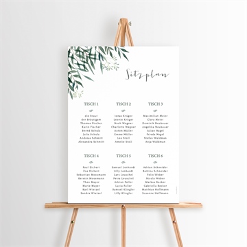 Sitzplan Hochzeit olivenzweig