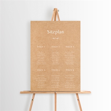 Sitzplan Hochzeit boheme schick