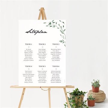 Sitzplan Hochzeit unter dem olivenbaum - vue 2