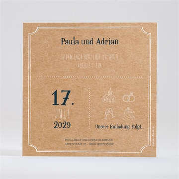 Save the Date Karte postkarte - vue 2