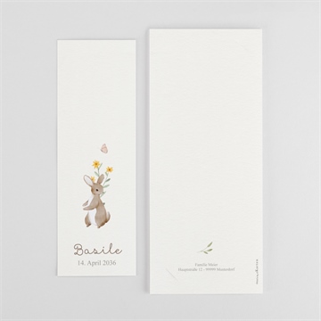 Dankeskarte Geburt feldhasen - vue 3