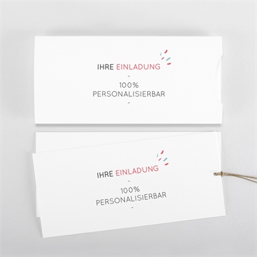 Hochzeitseinladung blanco - 21x10cm (n85107) - vue 3
