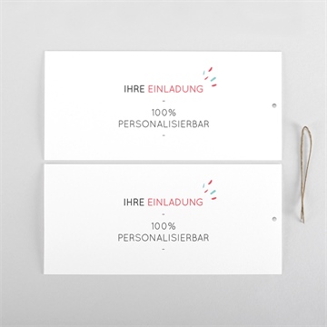 Hochzeitseinladung blanco - 21x10cm (n85107) - vue 4