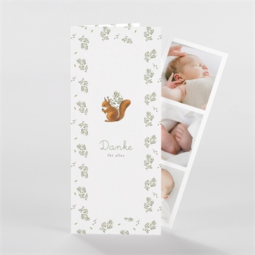 Dankeskarte Geburt eichhörnchen