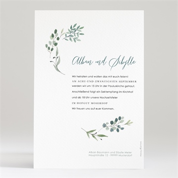 Hochzeitseinladung fliegende blätter - gold - vue 3