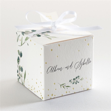 Geschenkbox Hochzeit fliegende blätter - gold - vue 3