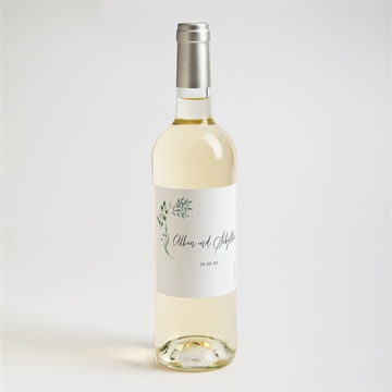 Flaschenetikett Hochzeit fliegende blätter - vue 2