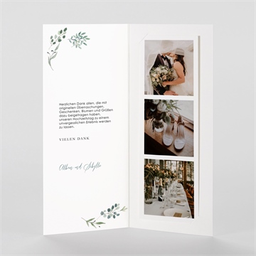 Dankeskarte Hochzeit fliegende blätter - vue 2