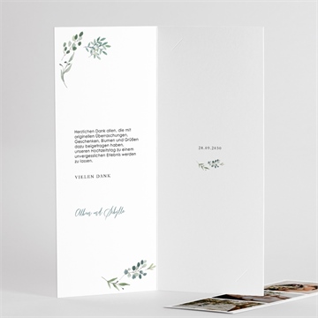 Dankeskarte Hochzeit fliegende blätter - vue 3