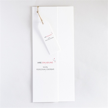 Hochzeitseinladung blanco 21x9cm (n93160) - vue 3