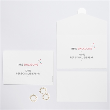 Hochzeitseinladung blanco - 17,4x11,8cm (n97167) - vue 3