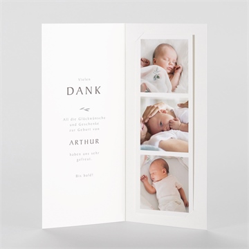 Dankeskarte Geburt symmetrie - vue 2