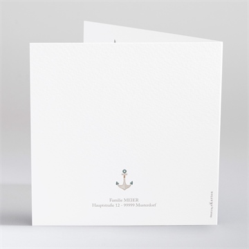 Geburtskarte mein kleiner matrose - prägung - vue 4