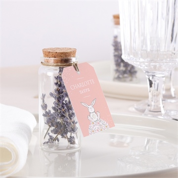 Glasfläschchen mit Korken Taufe kleines kaninchen - vue 2