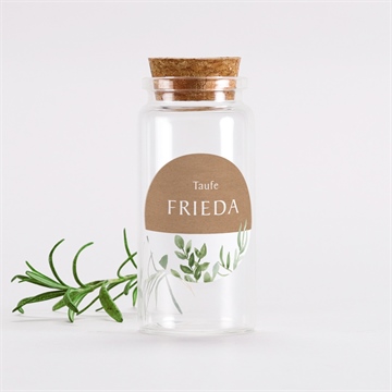 Glasfläschchen mit Korken Taufe ref. N3601385
