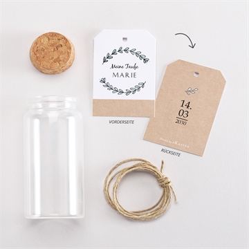 Glasfläschchen mit Korken Taufe kleines programm - vue 3