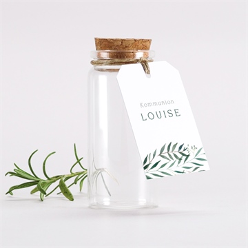 Glasfläschchen mit Korken Kommunion gartenfest