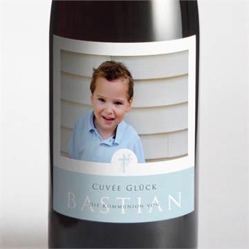 Flaschenetikett Kommunion inbrunst