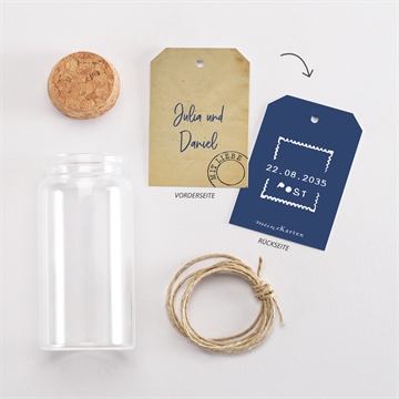 Glasfläschchen mit Korken Hochzeit hochzeitstelegramm - vue 3