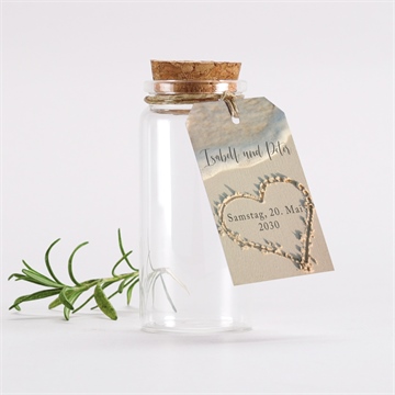 Glasfläschchen mit Korken Hochzeit ref. N291347