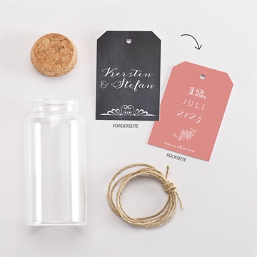 Glasfläschchen mit Korken Hochzeit retro ausgefallen - vue 3