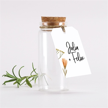 Glasfläschchen mit Korken Hochzeit ref. N291348