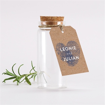 Glasfläschchen mit Korken Hochzeit einzigartige fingerabdrücke